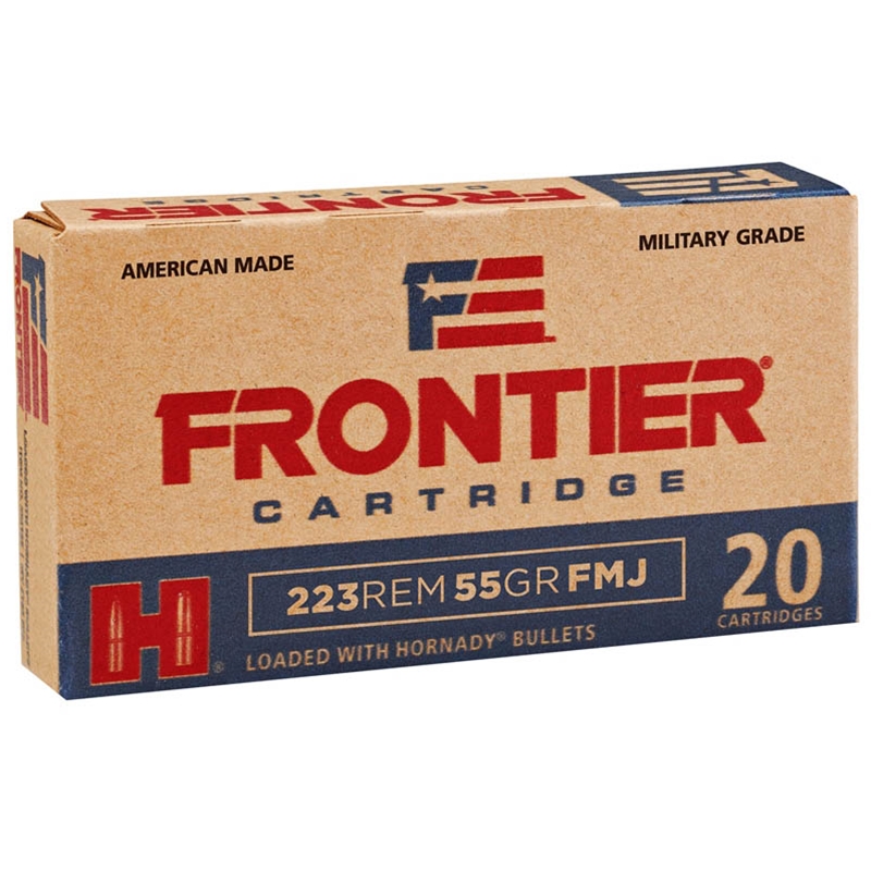 Hornady Frontier Cartridge 223 Ammo 55 Grain Full Metal Jacket - FR100