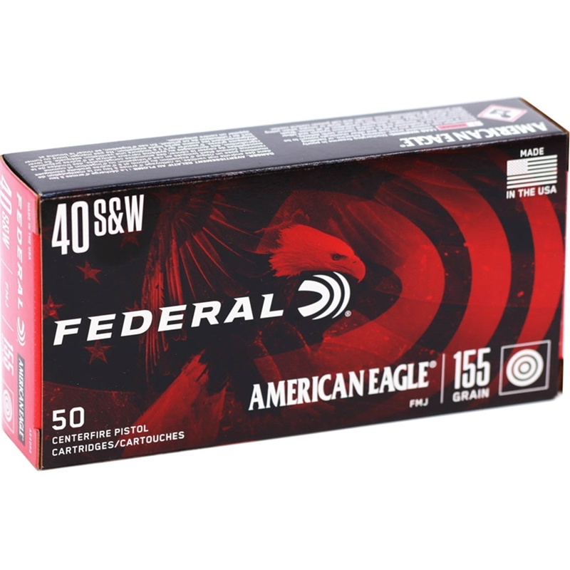 Federal American Eagle 40 S&W Ammo 155 Grain FMJ