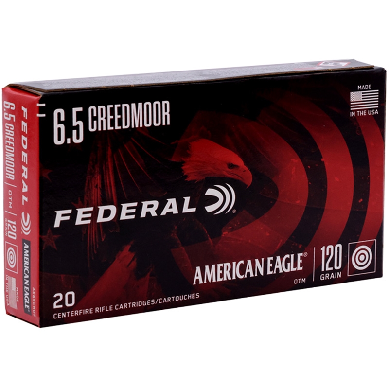 Federal American Eagle 6.5 Creedmoor Ammo 120 Grain OTM