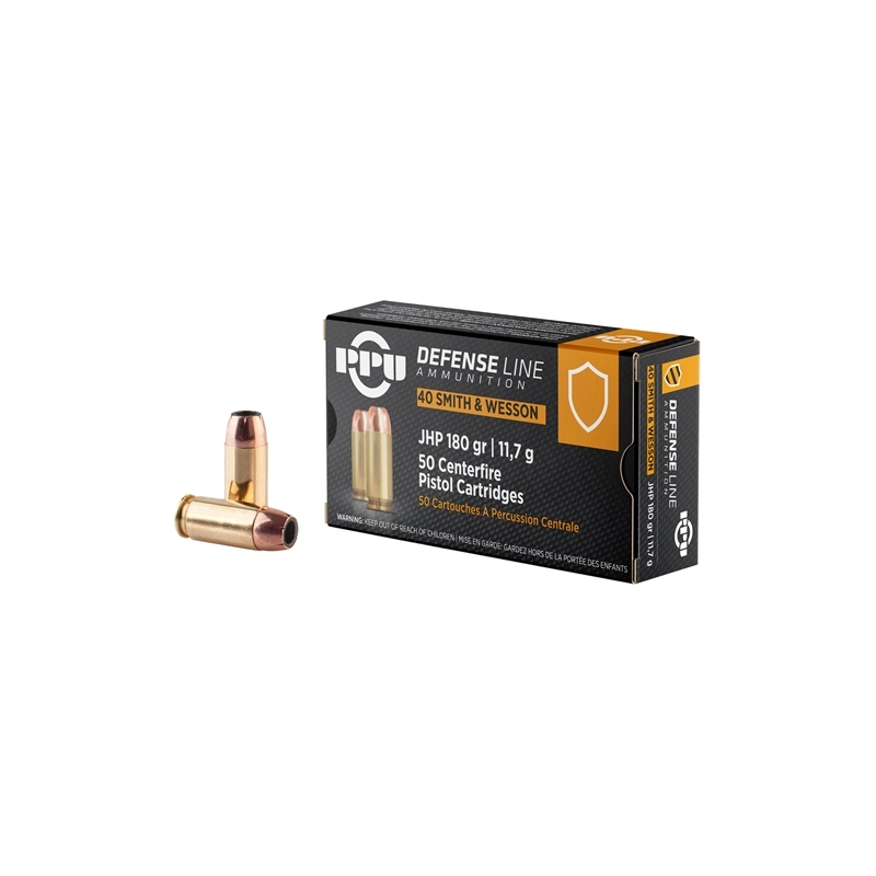 Prvi Partizan 40 S&W Ammo 180 Grain Jacketed Hollow Point