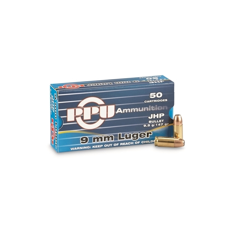 Prvi Partizan 9mm Luger Ammo 147 Grain Jacketed Hollow Point