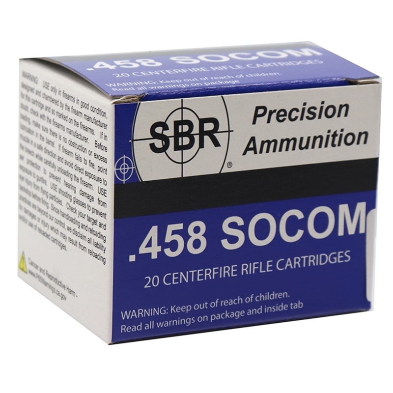 SBR 458 SOCOM Ammo 350 Grain Barnes Triple-Shock X Bullet Hollow Point Lead-Free