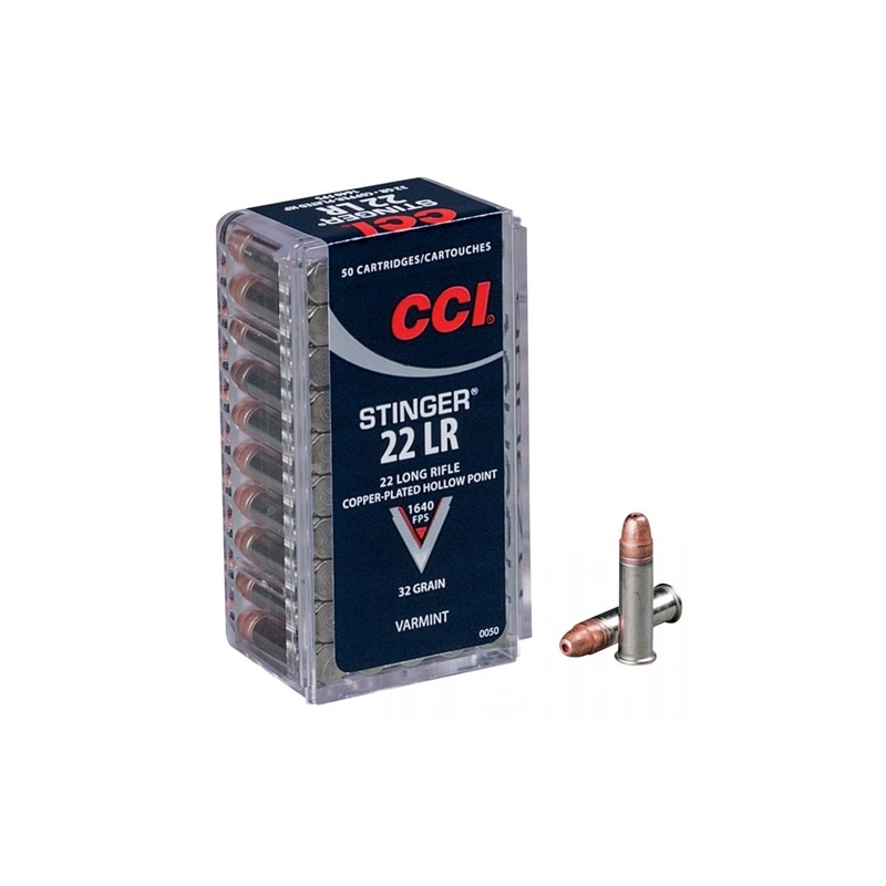CCI Stinger 22 Long Rifle Ammo 32 Grain Copper Plated Hollow Point 2000 rounds