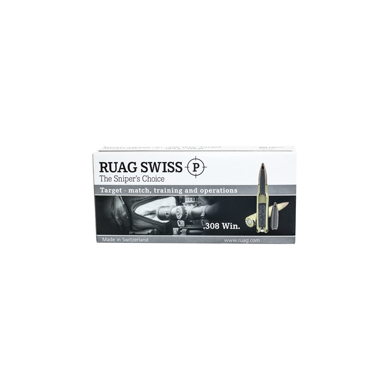 Ruag Swiss P 308 Winchester Ammo 240 Grain Subsonic Hollow Point Boat Tail