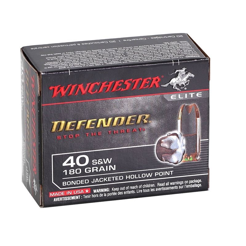 Winchester PDX1 40 S&W 180 Grain Bonded Jacketed Hollow Point