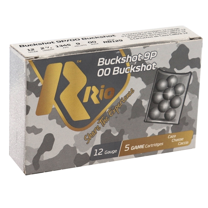 Rio 12 Gauge Royal Ammo 2 3/4" 00 Buckshot 9 Pellets