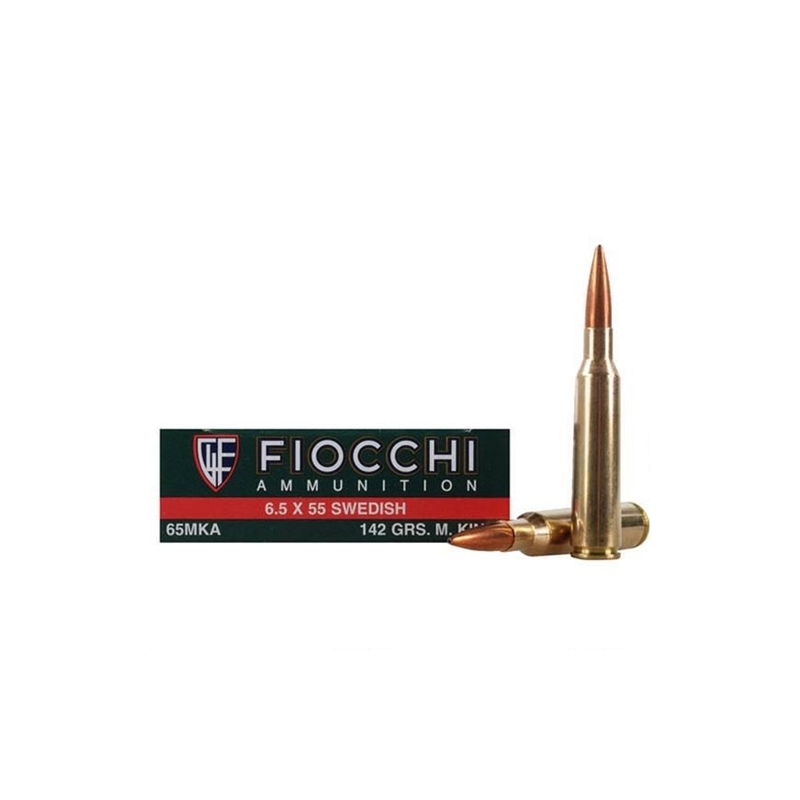 Fiocchi Exacta 6.5x55mm Swedish Mauser 142 Grain Ammo Sierra MatchKing Hollow Point