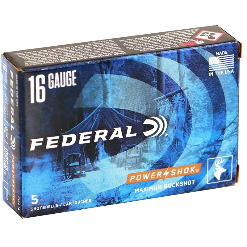 Federal Power-Shok 16 Gauge Ammo 2-3/4