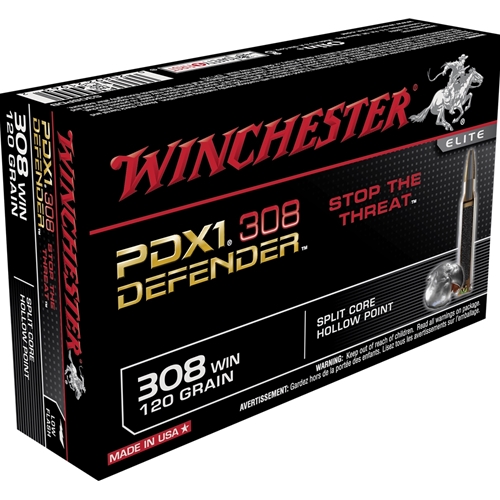 Winchester PDX1 308 Winchester 120 Grain Bonded Jacketed Hollow Point