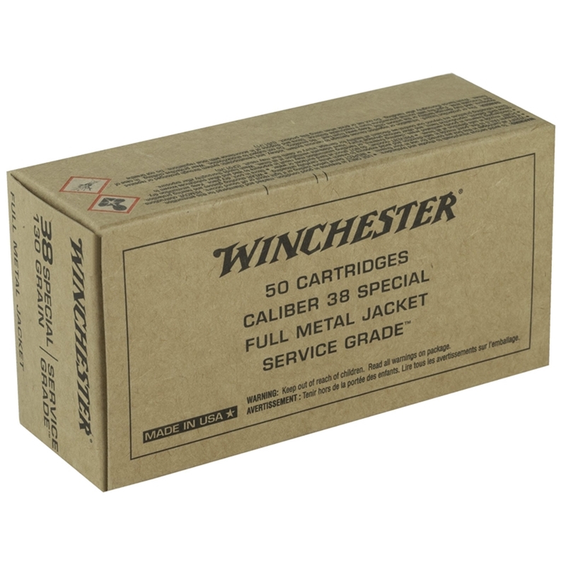 Winchester Military Service Grade 38 Special Ammo 130 Gr FMJ - Ammo Deals