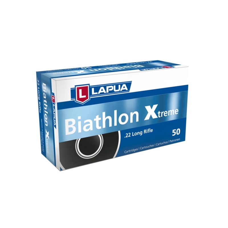 Lapua Biathlon Xtreme 22 Long Rifle Ammo 40 Grain Lead Round Nose