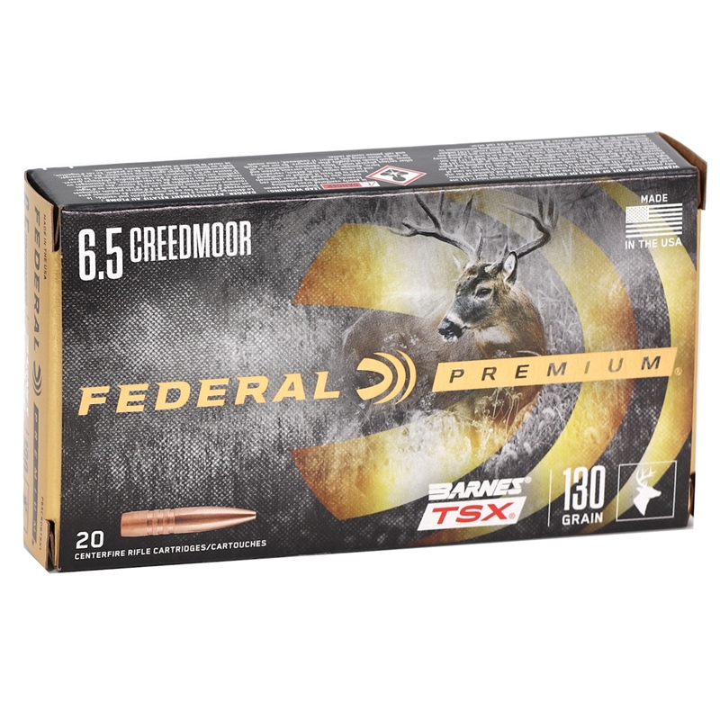 Federal Premium 6.5 Creedmoor Ammo 130 Grain Barnes Triple-Shock X Bullet