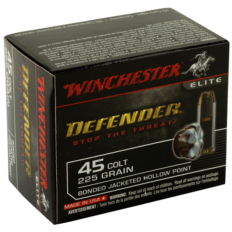 Winchester PDX1 Defender 45 Long Colt Ammo 225 Grain Bonded JHP