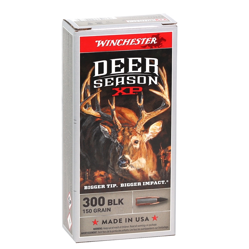 Winchester Deer Season XP 300 AAC Blackout Ammo 150 Grain Extreme Point Polymer Tip