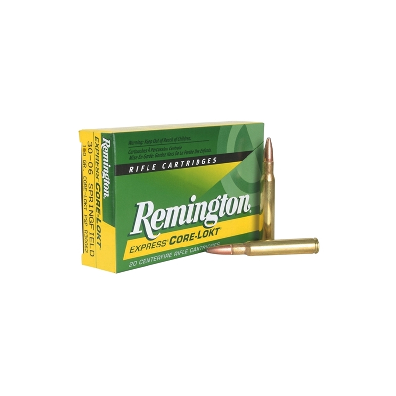 Remington Express 30-06 Springfield Ammo 180 GR Core-Lokt Pointed Soft Point