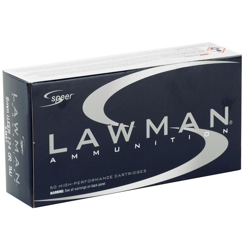 Speer Lawman 9mm Luger Ammo 124 Grain Total Metal Jacket