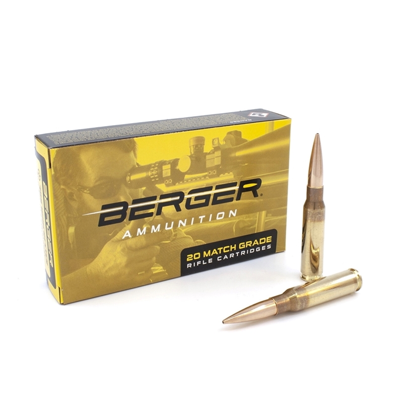 Berger Match Grade 308 Winchester Ammo 200 Grain 200.20X Hybrid Target