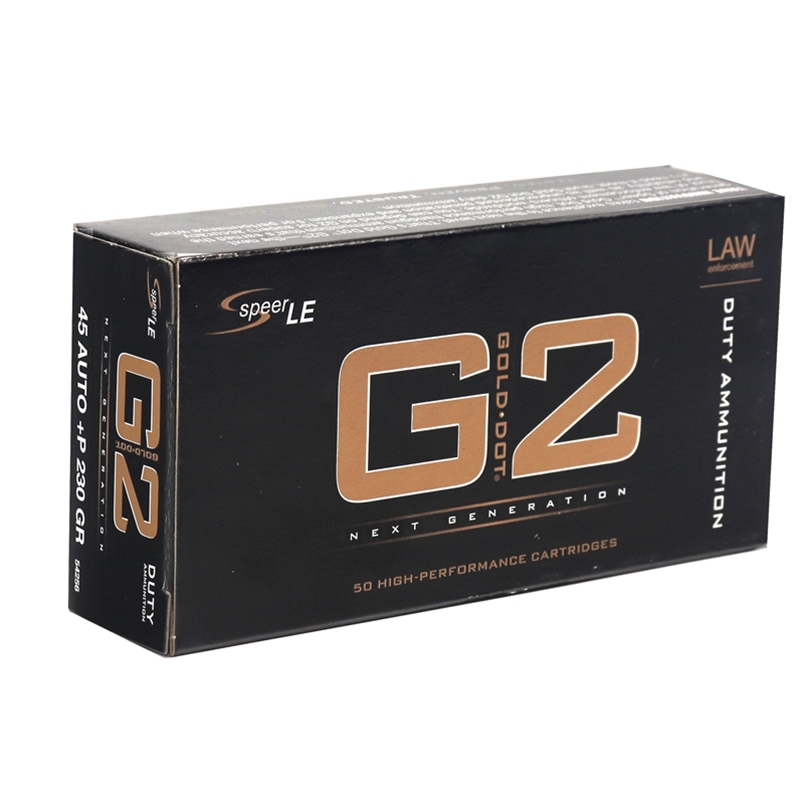 Speer Gold Dot G2 45 ACP AUTO Ammo 230 Grain +P Jacketed Hollow Point