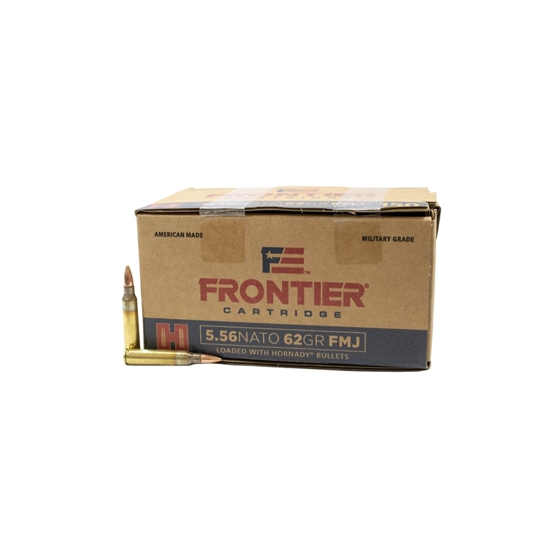 Frontier Military Grade 5.56 NATO Ammo 62 Grain Full Metal Jacket 600 Round Case