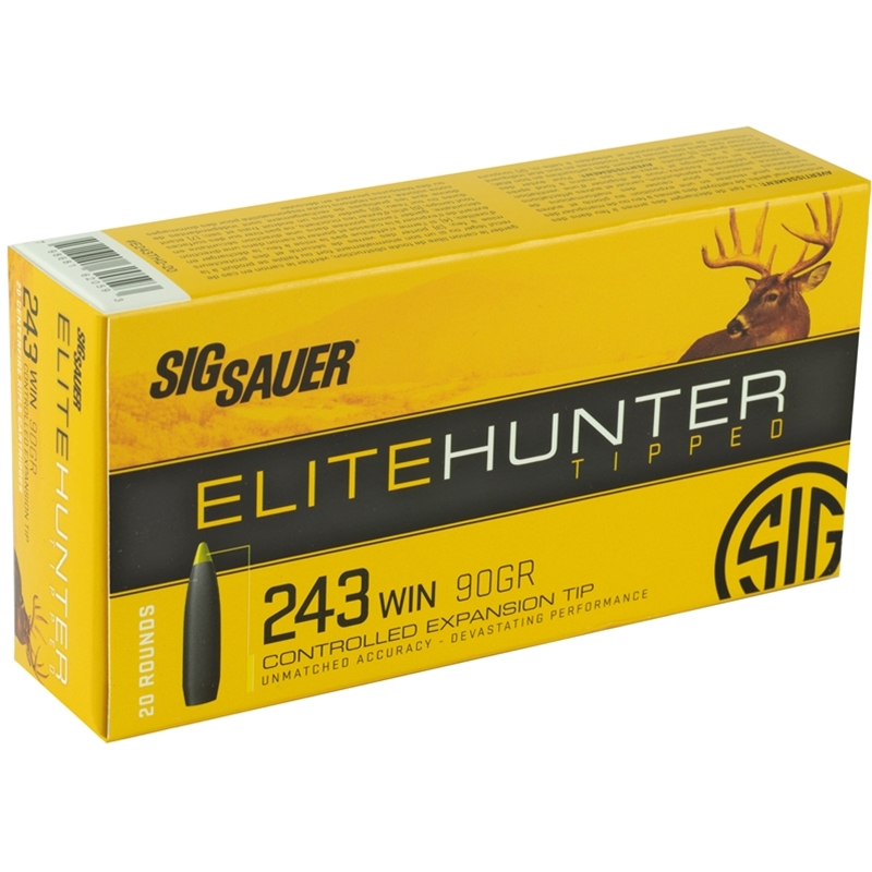 Sig Sauer Elite Hunter 243 Winchester Ammo 90 Grain Tipped Gameking