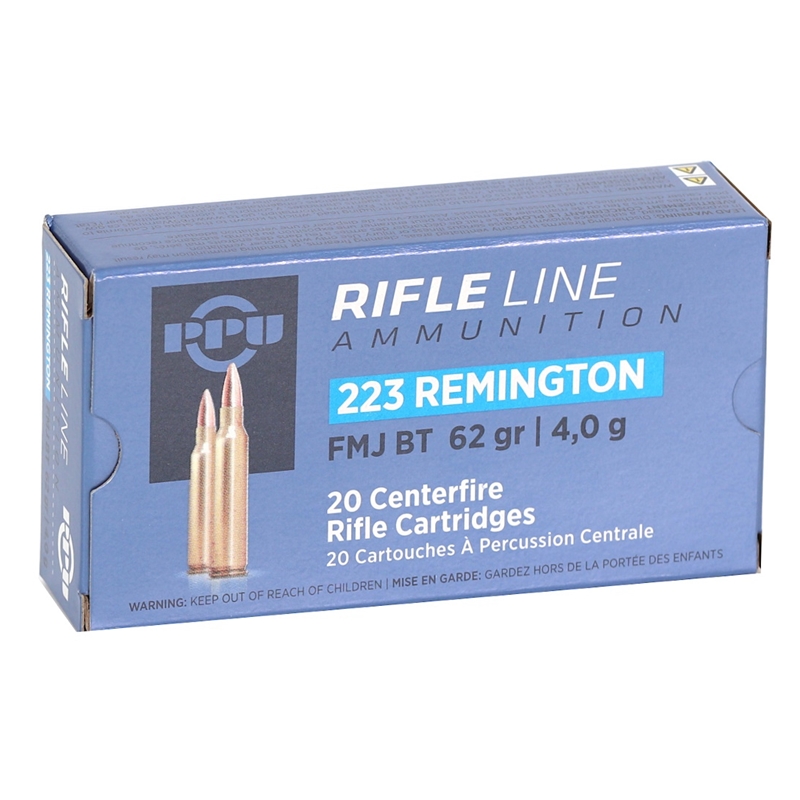 Prvi Partizan 223 Ammo 62 Grain Full Metal Jacket Boat Tail - PP223F2