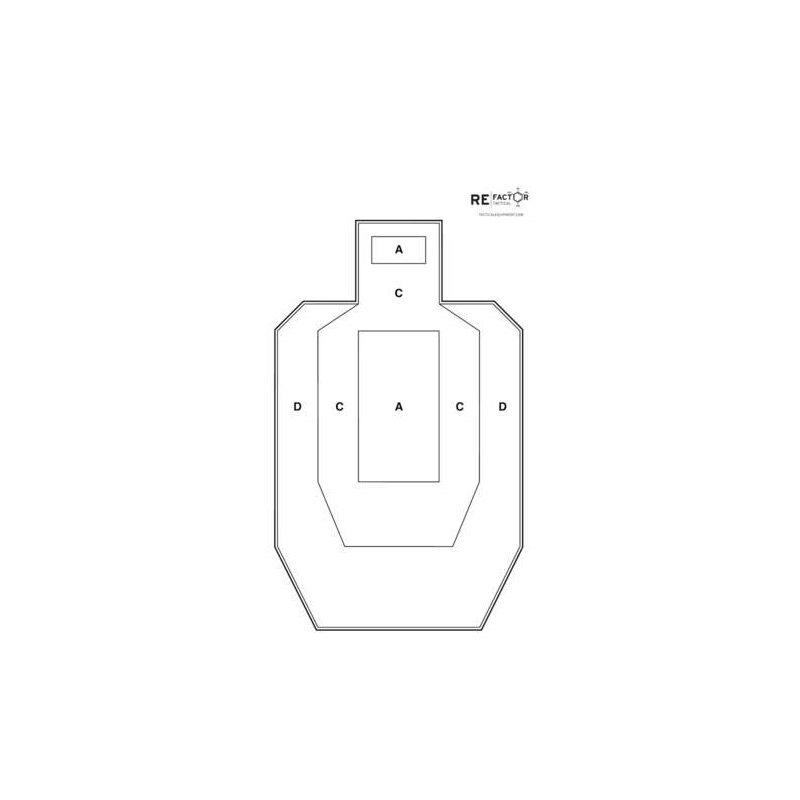 ReFactor Tactical 25x35" Paper Pistol  IPSC/USPSA Practice Target 50 Pack