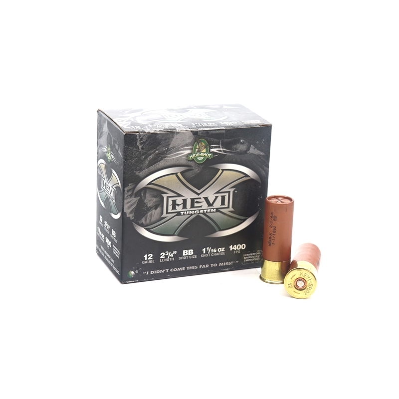 Hevi-Shot Hevi-X 12 Gauge Ammo 2-3/4" 1-1/16oz Tungsten Lead Free #BB Shot