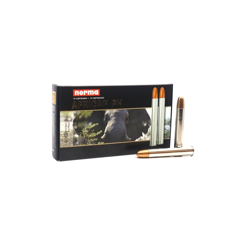 Norma African PH 500 Nitro Express 3 Ammo 570 Grain Woodleigh Full Metal Jacket