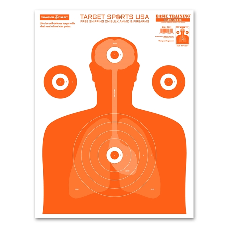 Thompson Target B27 Imz Life Size Human Silhouette Shooting Targets 25 X38 Sporting Goods Range Shooting Targets Romeinformation It