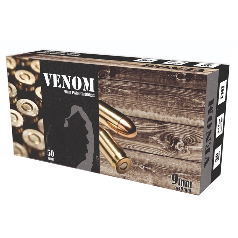 Venom 9mm Luger Ammo 115 Grain Full Metal Jacket