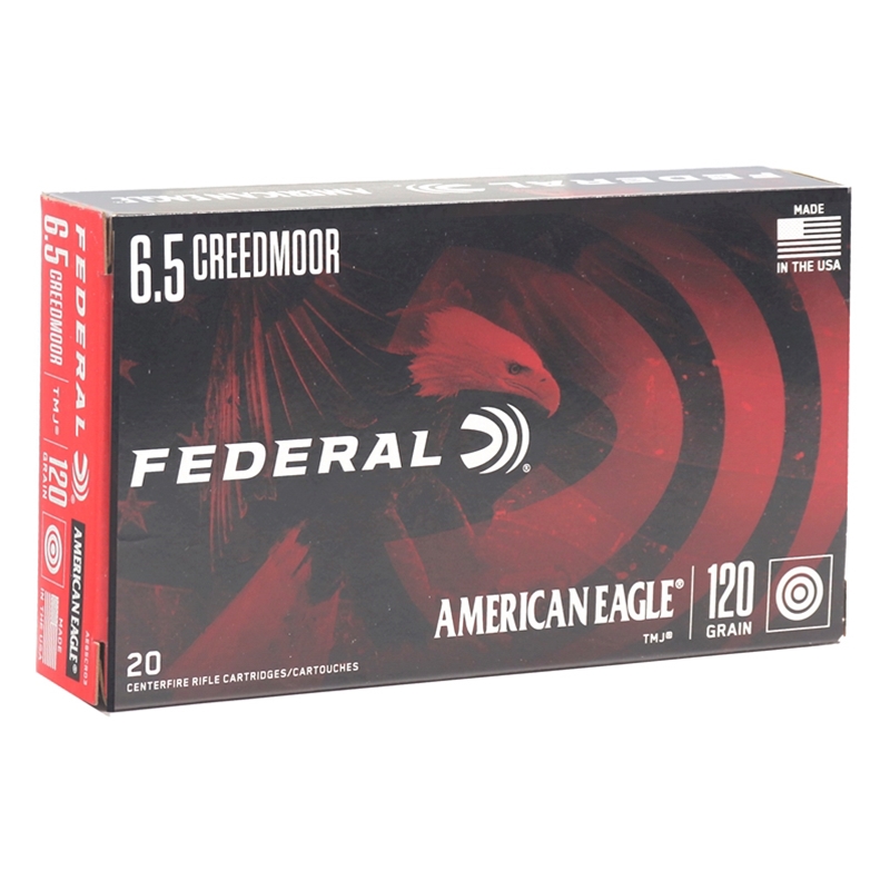Federal American Eagle 6.5 Creedmoor Ammo 120 Grain TMJ