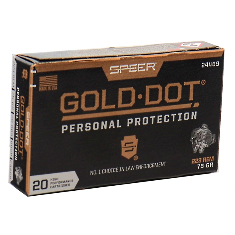 Speer Gold Dot Personal Protection 223 Remington Ammo 75 Gr SP - Ammo Deals