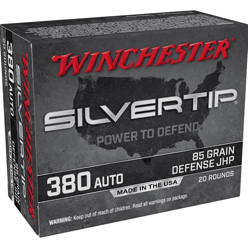 Winchester Silvertip 380 ACP AUTO Ammo 85 Grain Silvertip Jacketed Hollow Point - W380ST