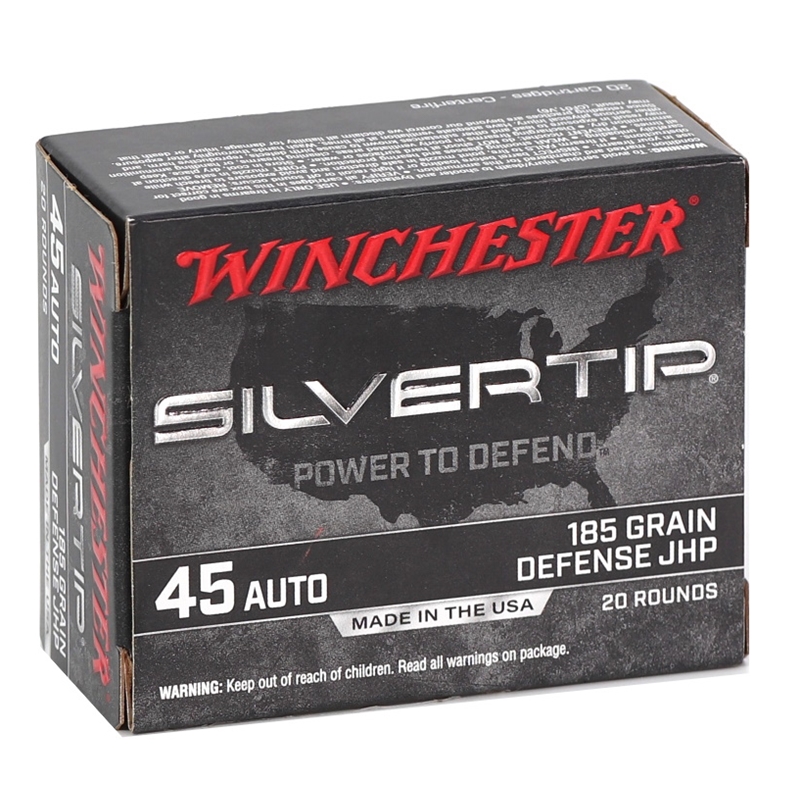 Winchester Silvertip 45 ACP AUTO Ammo 185 Grain Silvertip Hollow Point