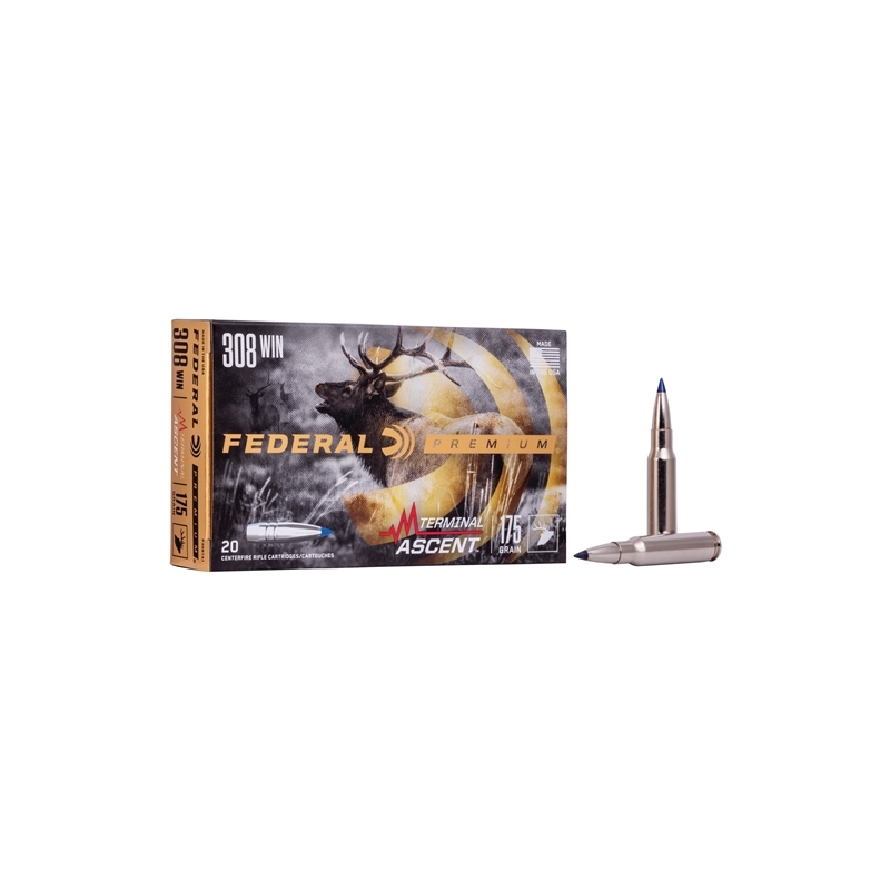 Federal Premium 308 Winchester Ammo 175 Grain Terminal Ascent - P308TA1