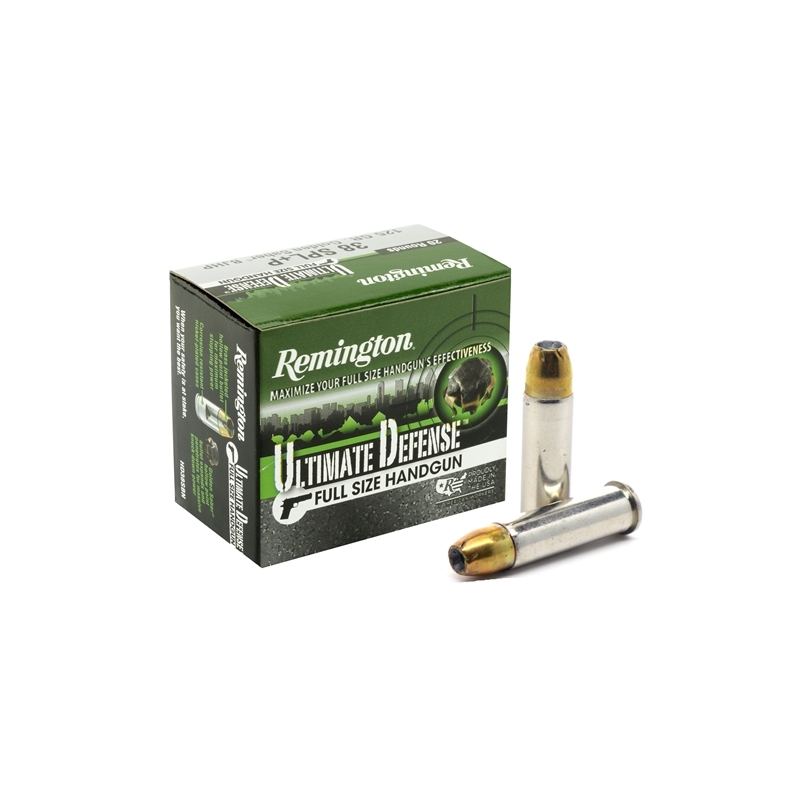 Remington HD Ultimate Defense 38 Special +P 125 Grain Brass Jacketed Hollow Point