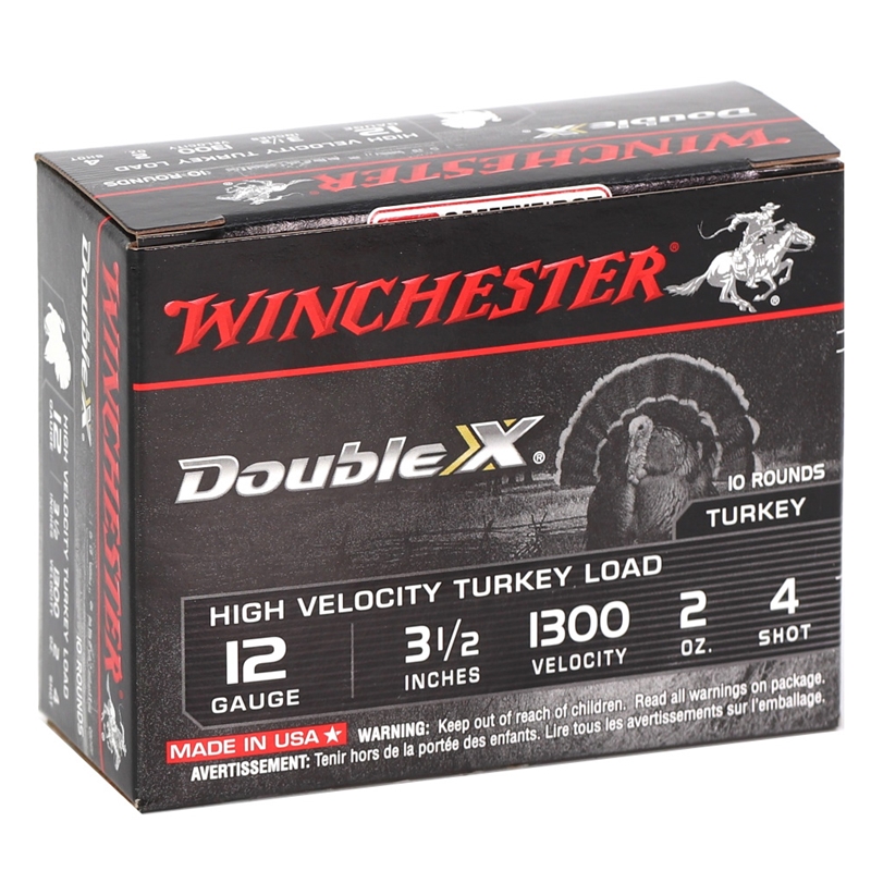Winchester Double X 12 Gauge 3 1/2" 2 oz. #4 Plated Lead Shot