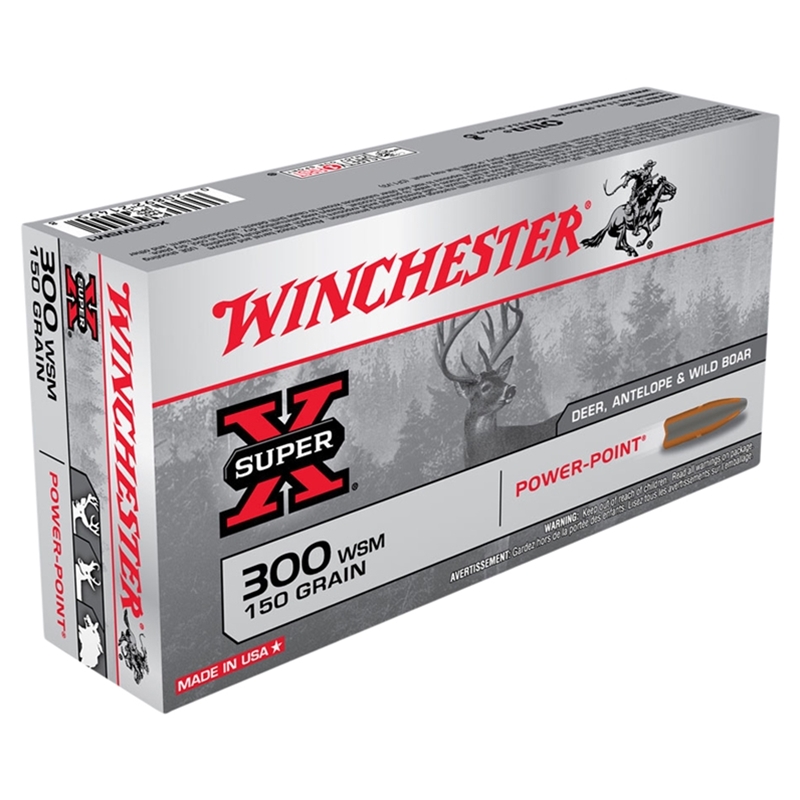 Winchester Super-X Rifle 300 WSM Ammo 150 Grain Power Point