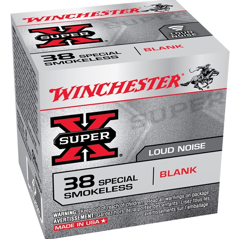 Winchester Super X Smokeless Noise Blanks 38 Special Ammo Powder Load