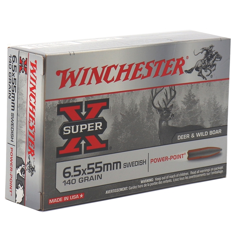 Winchester Super-X 6.5x55mm Swedish Mauser Ammo 140 Grain Power-Point