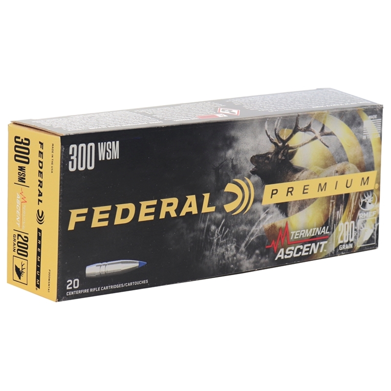 Federal Premium Terminal Ascent 300 Winchester Short Magnum Ammo200 Grain Polymer Tip Bonded BT