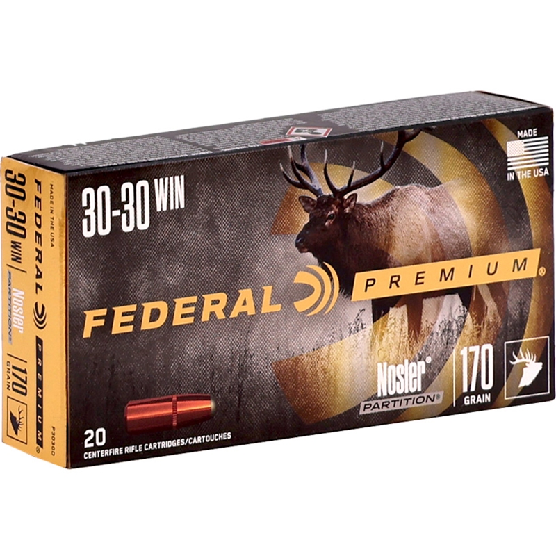 Federal Premium 30-30 Winchester Ammo 170 Grain Jacketed Soft Point - P3030D