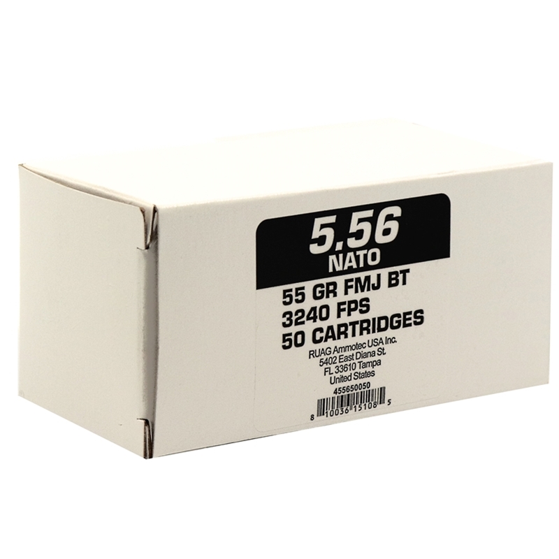 Geco 5.56x45mm NATO Ammo 55 Grain Full Metal Jacket BT