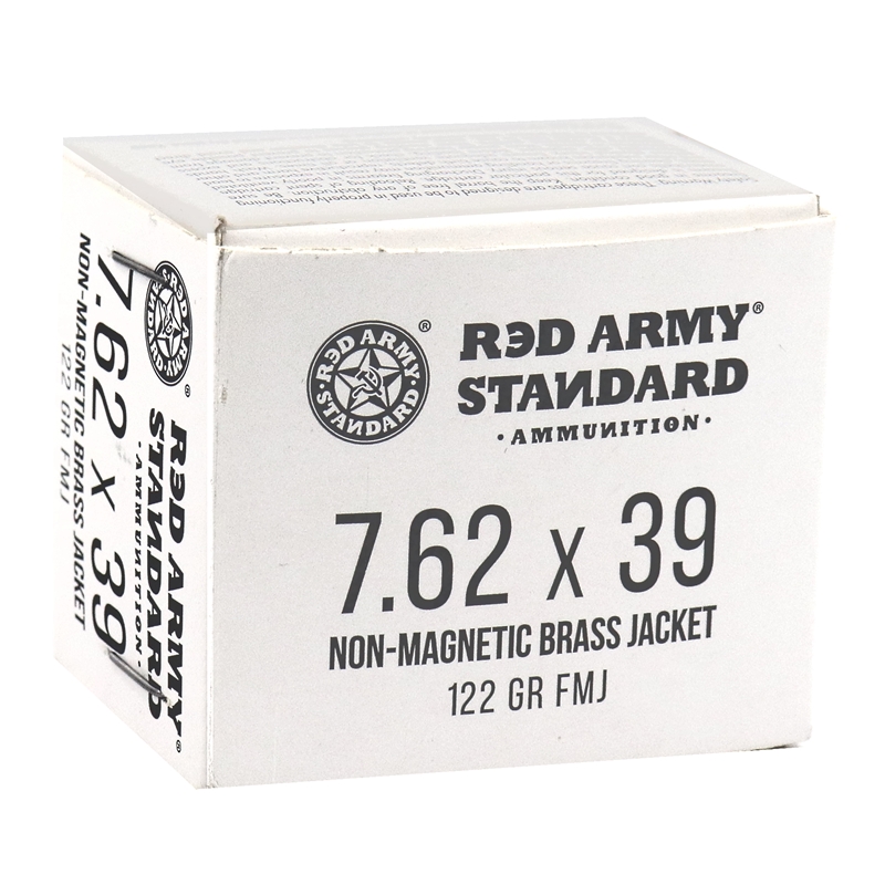 Red army standard 7 62x39mm ammo 122 grain fmj steel case non magnetic