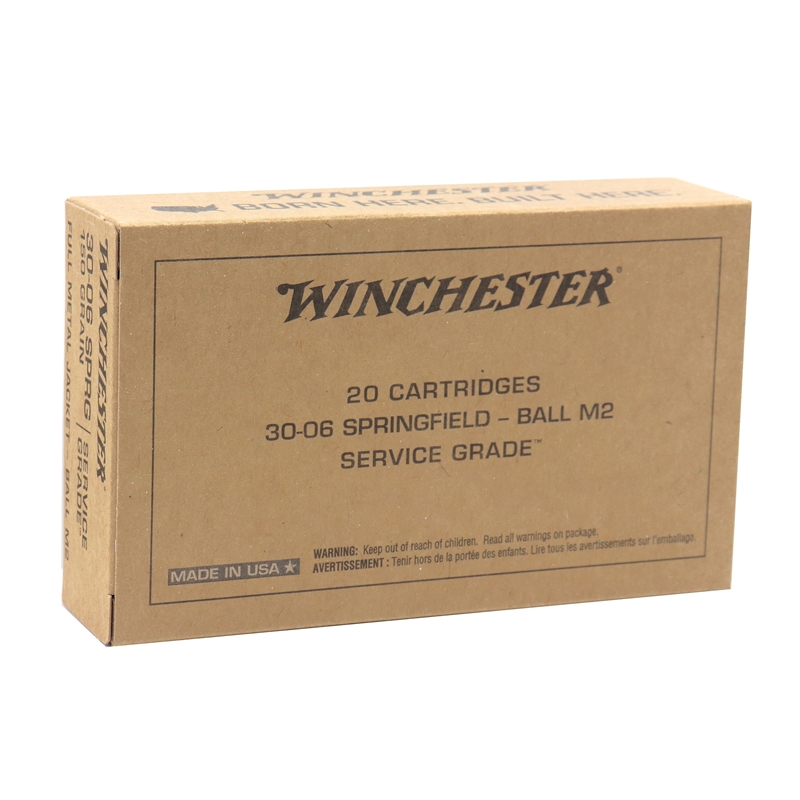 Winchester USA Service Grade 30-06 Springfield 150 Grain Full Metal Jacket