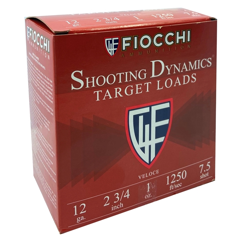 Fiocchi Shooting Dynamics  12 Gauge Ammo 2-3/4" 1oz. #7.5 Shot Clay Target 250 Rounds