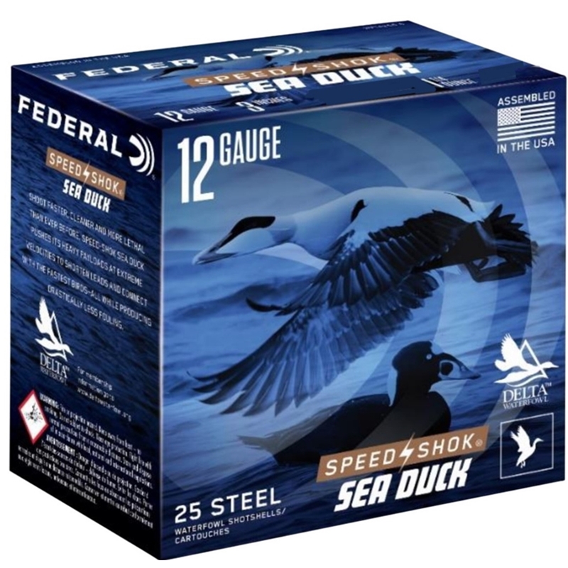 Federal Speed-Shok Sea Duck 12 Gauge Ammo 3"1-1/4oz #4 Steel Shot
