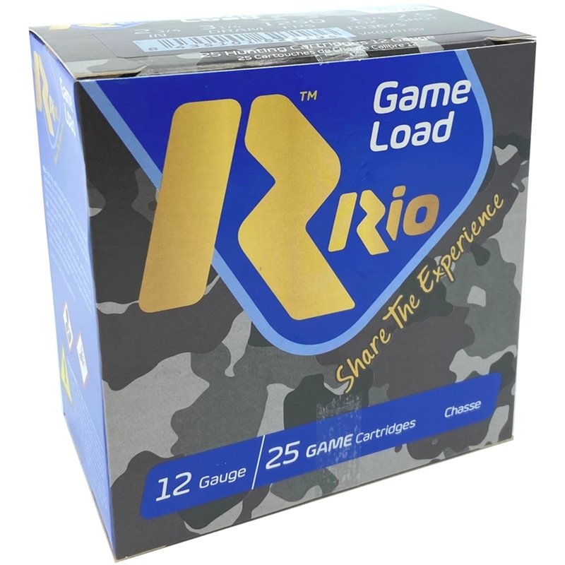 Rio Game Load 12 Gauge Ammo 2 3/4" 1 1/4 oz #7.5 Shot 250 Rounds