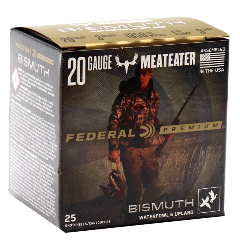 Federal Premium Bismuth 20 Gauge Ammo 3" 1 1/8 oz #3 Shot Waterfowl and Upland