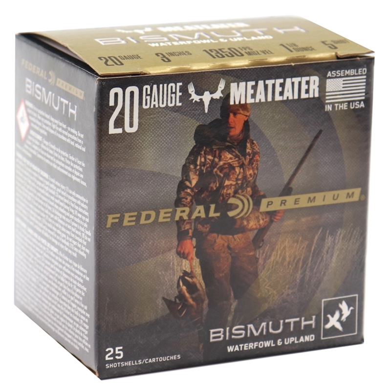 Federal Premium Bismuth 20 Gauge Ammo 3" 1 1/8 oz #5 Shot Waterfowl and Upland
